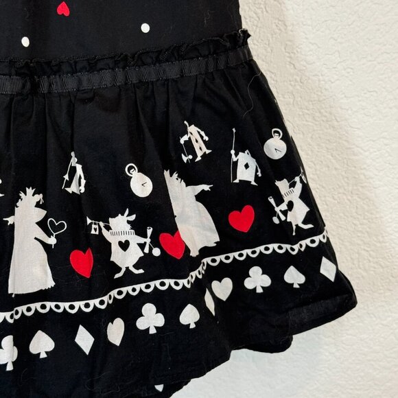 Disney Hot Topic Alice In Wonderland Dress Queen Retro Black Pinup XS - Picture 4 of 10